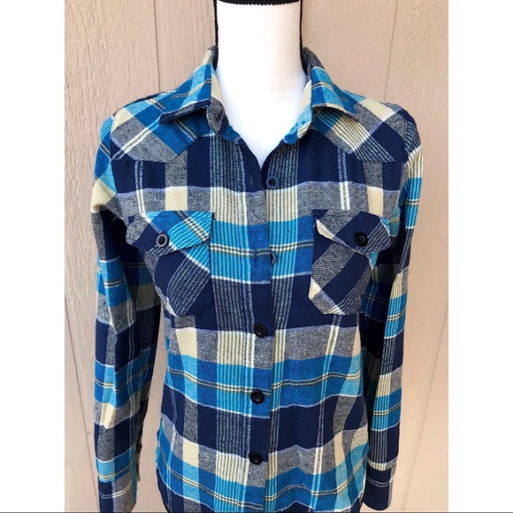 MOLOKAI🧵 Multi-Colored Plaid Flannel ~Size M - Picture 3 of 7